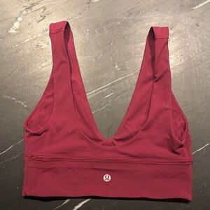 Lululemon Align V-Neck Bra in Garnet A/B cup light support